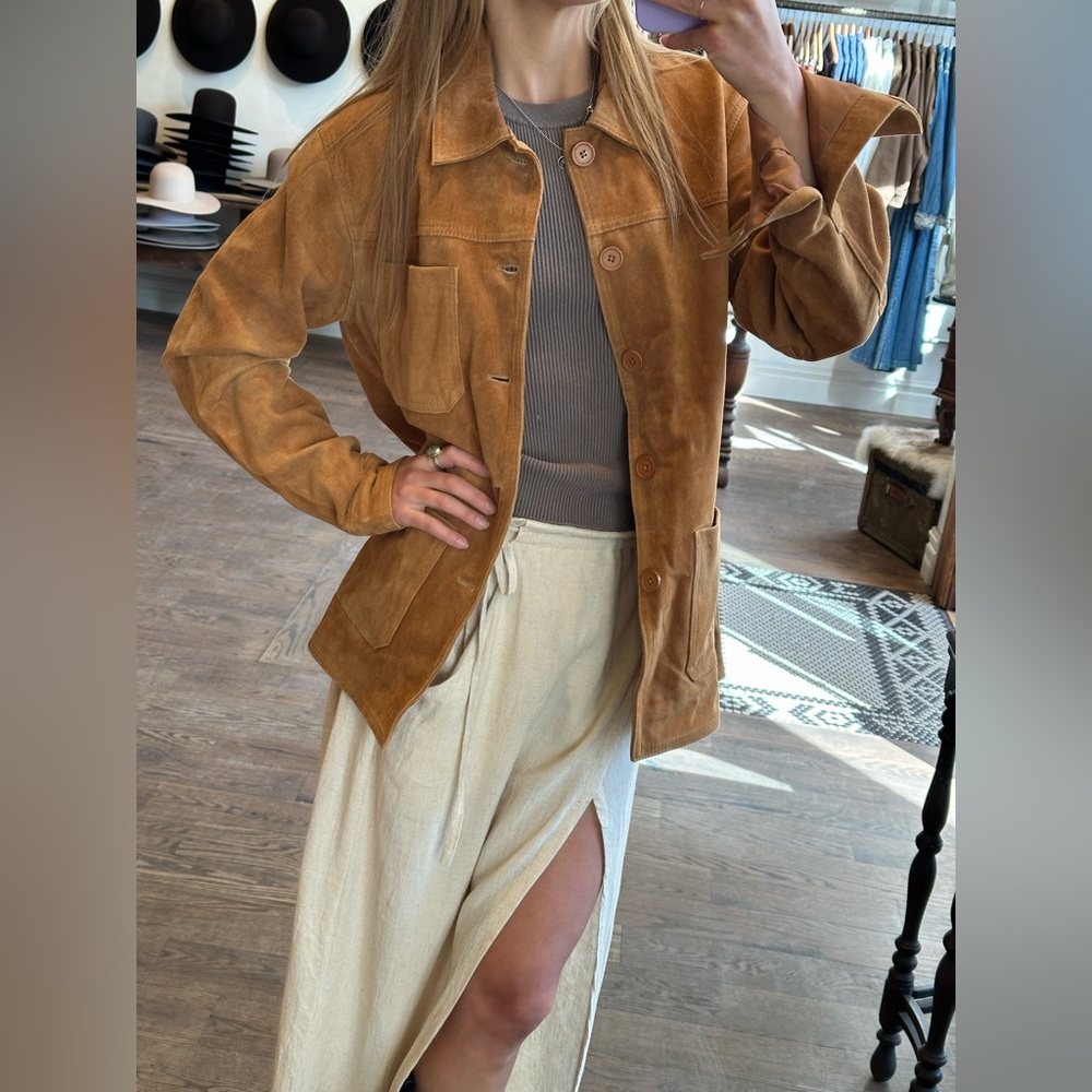Unisex Tan Chore Coat